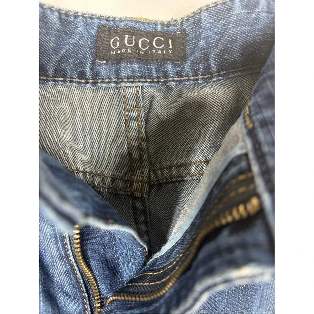 Authentic Gucci Made in Italy Blue Straight Leg Jeans Men's EU 42 Designer Denim